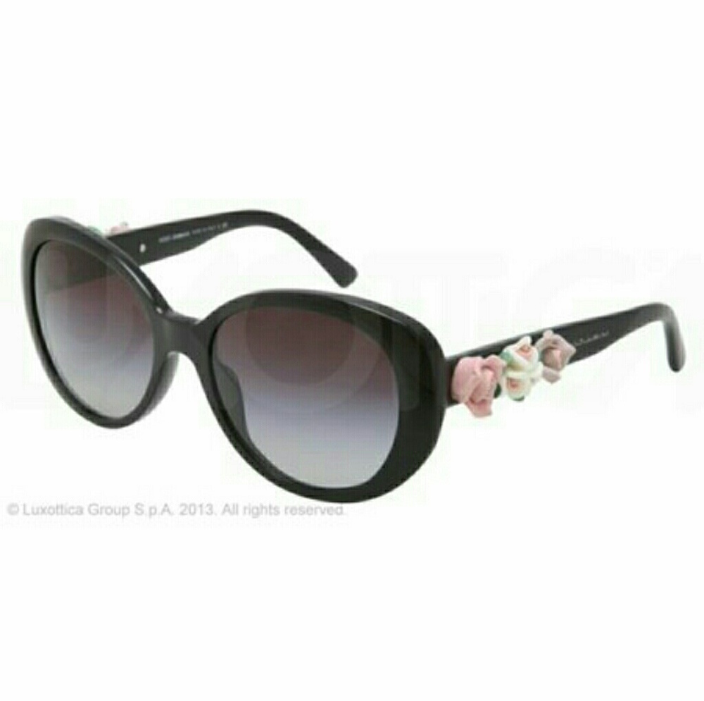 DOLCE & GABBANA Rosette Gray Gradient Sunglasses